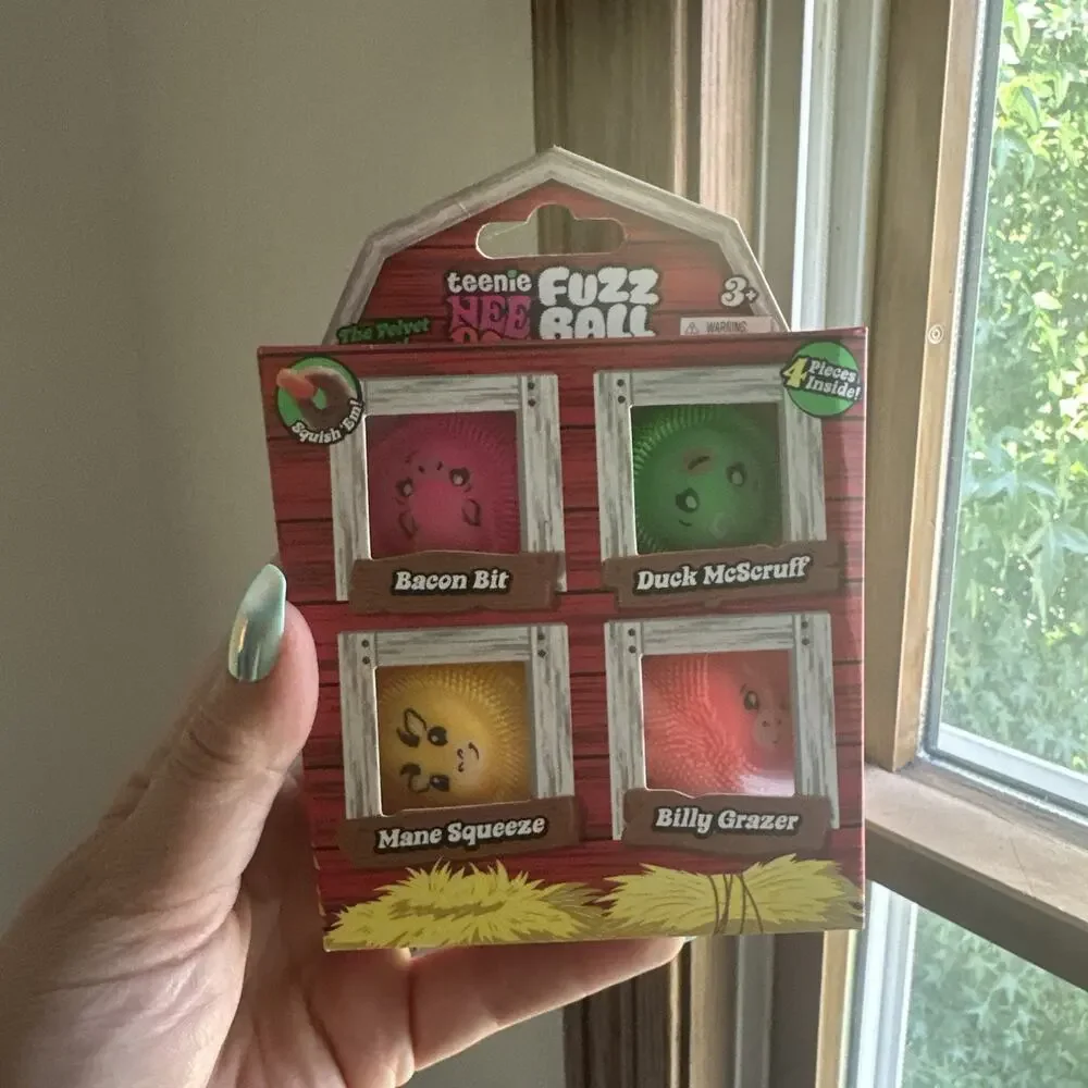 Schylling Needoh Teenie Fuzzball Farmyard Authentic!Barnyard, RARE